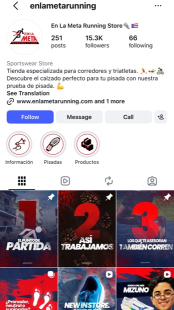 En La Meta Instagram profile today