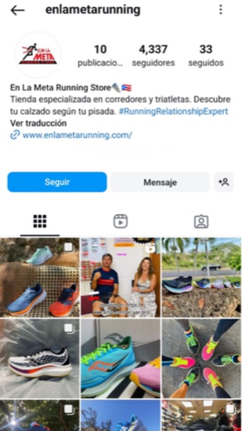 En La Meta Instagram profile in January 2025