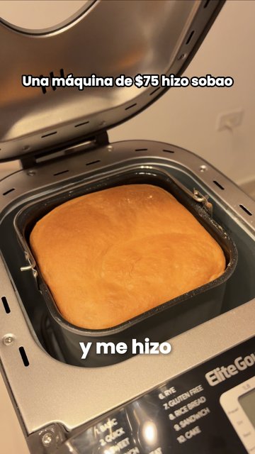 Reel about making pan sobao at home with a $75 bread maker